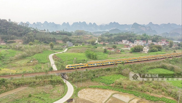 黔桂线铁路叶茂站至怀远站路段局部图.