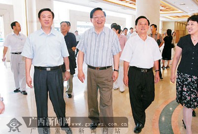 三会”筹备工作汇报会上,刘奇葆,陆兵分别汇报了广西“三会