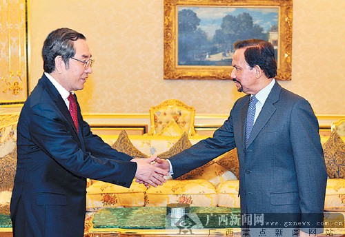 马飚拜会文莱苏丹哈桑纳尔·博尔基亚