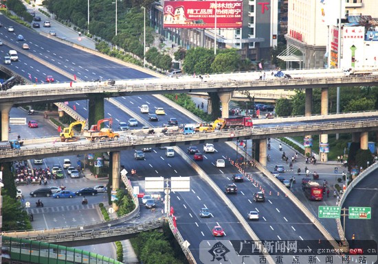 南宁白沙亭江立交,青竹立交快环段通车 化解堵点
