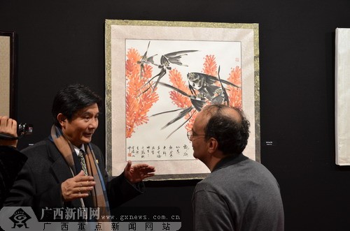 广西籍画家吴学斌画作神仙鱼游入选卢浮宫