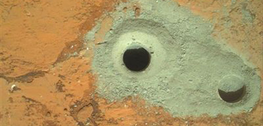 “好奇”号首次钻取火星基岩样品-广西网视