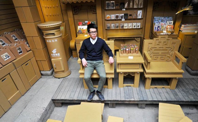 台湾梦幻纸质乐园 三坊七巷的纸箱王