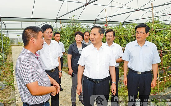 5月22日,自治区党委书记,自治区人大常委会主任彭清华在来宾市象州县