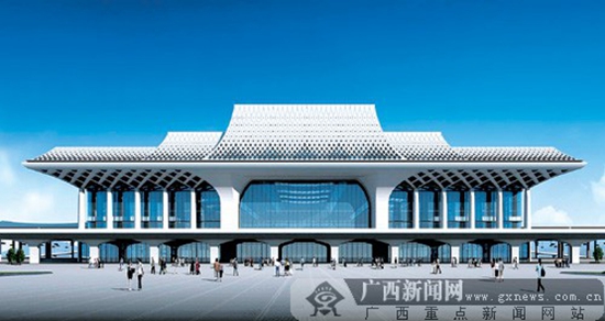 南宁东站建立体出行一站式商业城 年底将正式使用