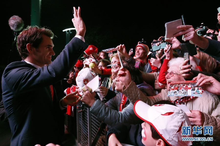 瑞士队庆祝夺得戴维斯杯冠军