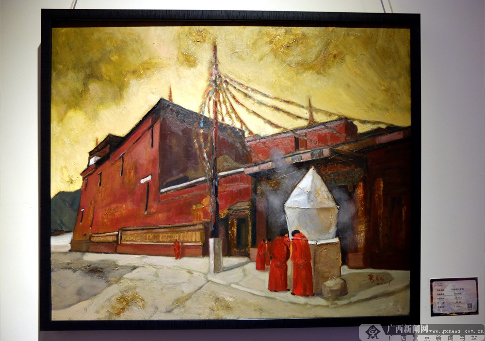 唐强个人油画展在南宁开幕 中山路系列展南宁情结