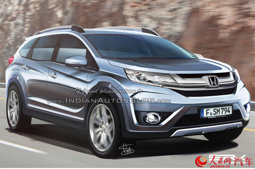 本田BR-V 7座SUV渲染图曝光 或基于东本XR-