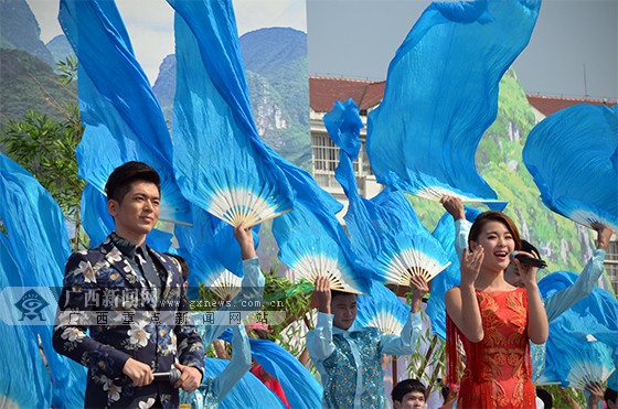 广西宜州第六届刘三姐文化旅游节开幕 山歌如