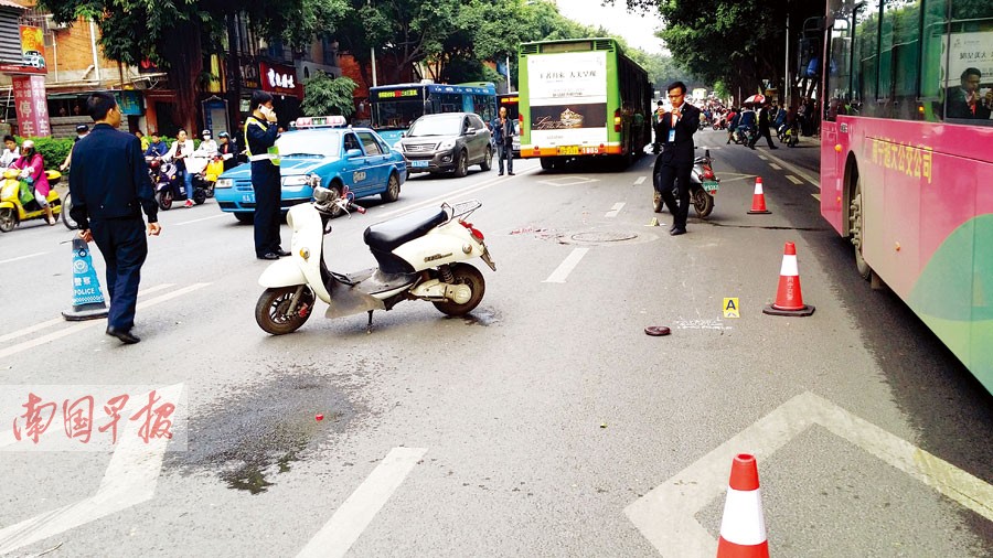 一男子清晨遇车祸身亡 事发南宁市望州南路(图)