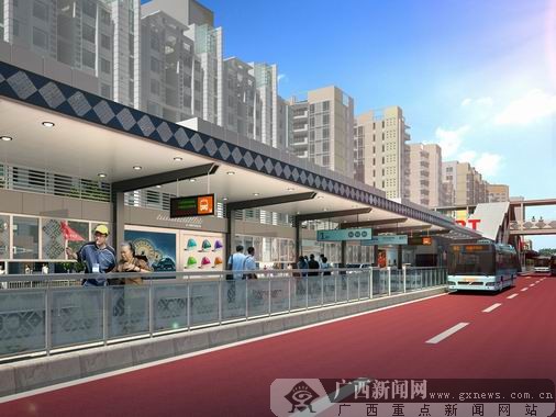 南宁快速公交(brt)长虹路段动工 明年有望搭上brt