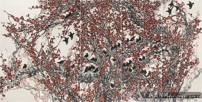 何明百梅咏春画展暨学术研讨会在南宁举行(组图)