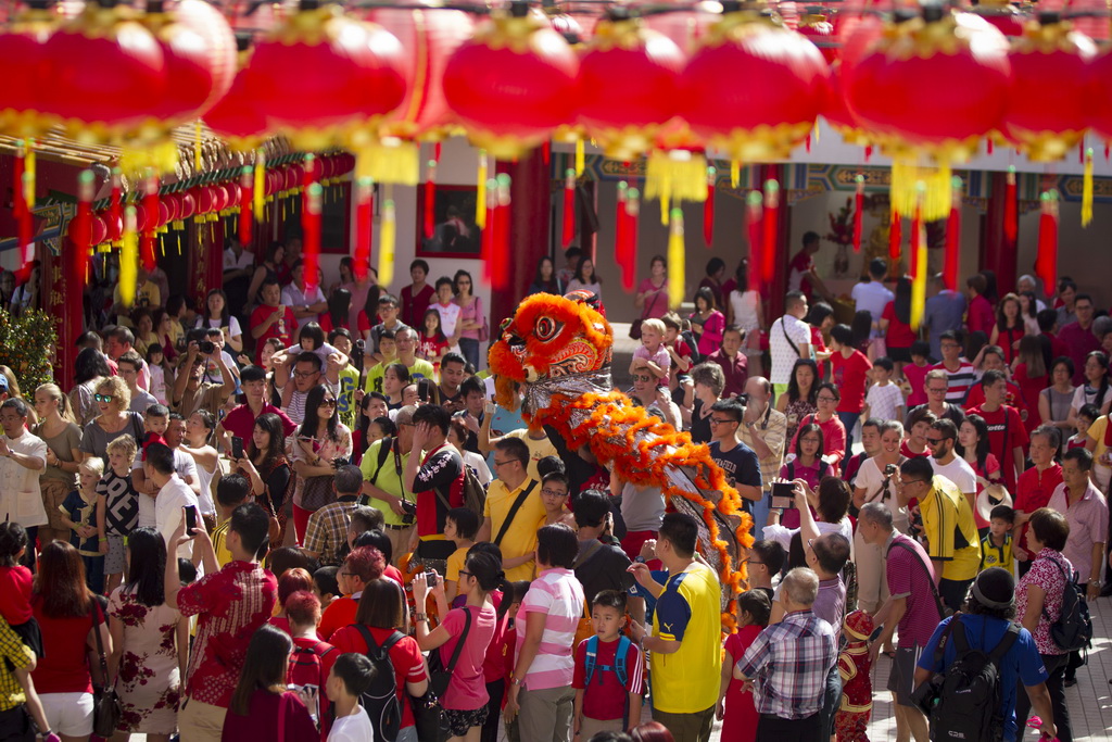 世界各地迎新春 舞狮舞龙挂灯笼庆新年