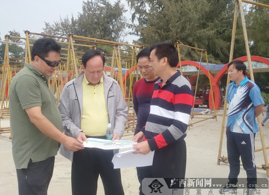 自治区体育局副局长谢强到北海检查赛事前期筹备工作.