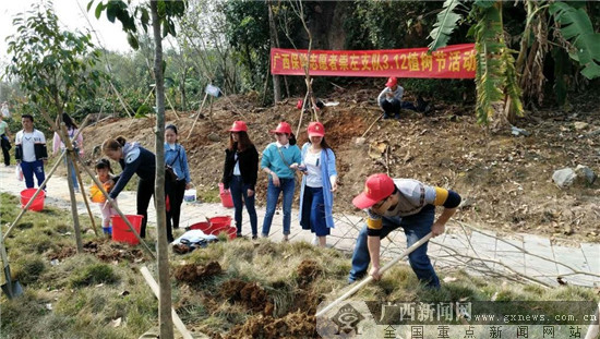 平安产险广西分公司崇左中支参加主题植树活动