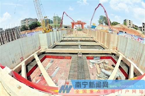 南宁地铁2号线东延工程首座车站封顶 2020年通车