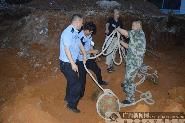 全州县发现一枚侵华日军遗留未爆炸弹 已妥善处置