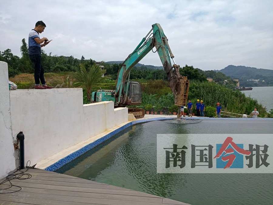 柳州两处违建农庄被拆 其中一家投资超千万元