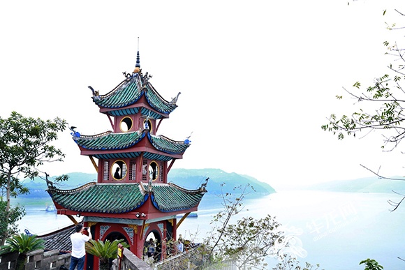 网媒记者登江中盆景 石宝寨保护工程受称赞