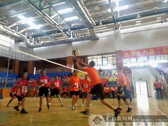 “五市十六县(区)”老年人气排球联谊赛开赛