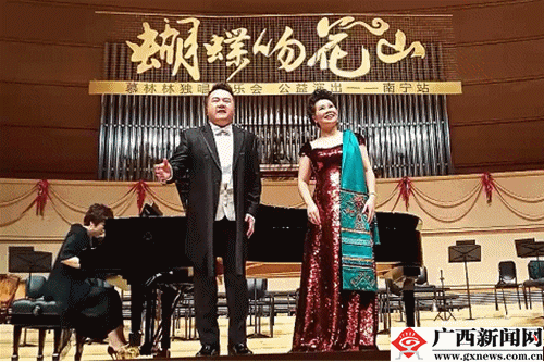 蝴蝶吻花山 壮族歌唱家慕林林举行音乐会公益演出