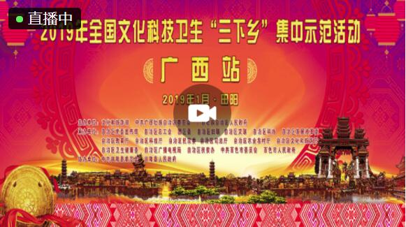 直播:2019全国文化科技卫生"三下乡"集中示范活动(广西站)
