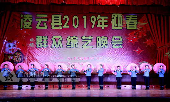 凌云县2019年迎春群众综艺晚会精彩上演(图)