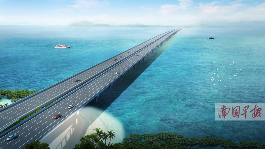钦北高速改扩建工程开工 将建长超4km的跨海大桥