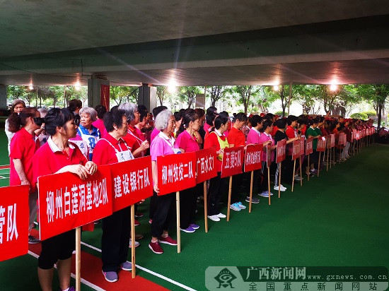 老少挥杆乐 2019年柳州市家庭系列门球赛开幕