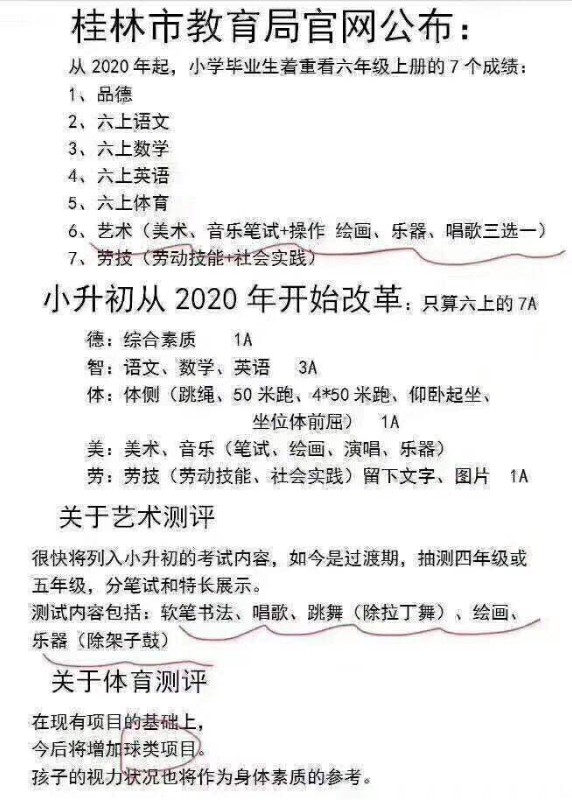 重磅！桂林＂小升初＂要考绘画乐器唱歌?教育局回应