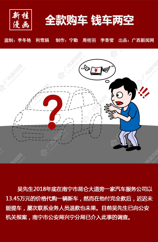 【新桂漫画】全款购车 钱车两空