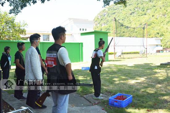 广西壮族自治区第十四届运动会飞碟项目结束争夺