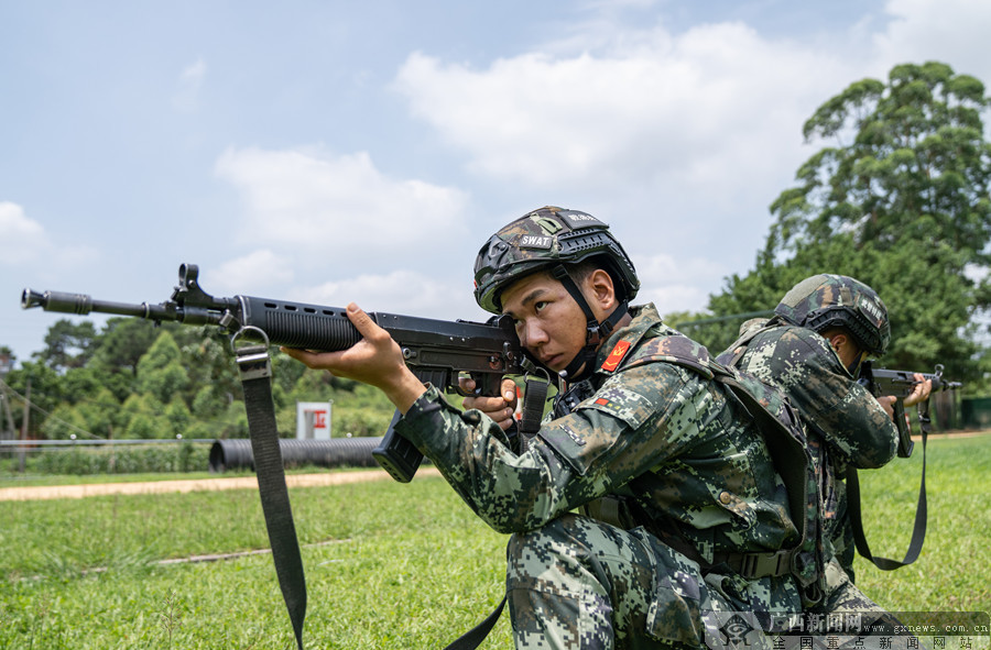 武警钦州支队开展主题练兵活动