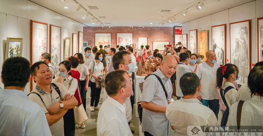 南宁市庆祝建党100周年美术书法作品展开幕-广西新闻网