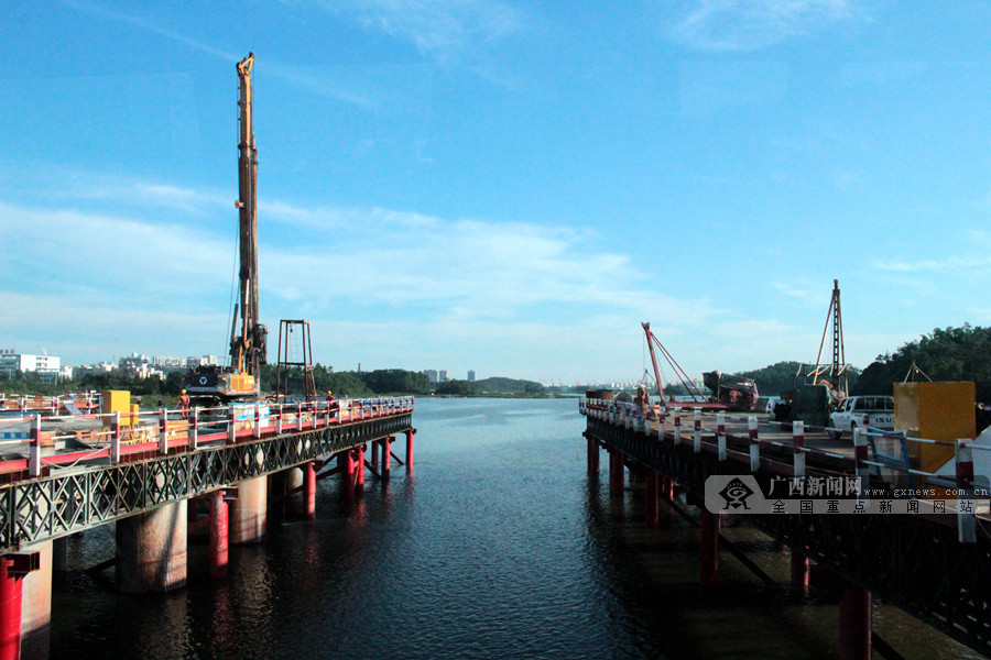 广西第一长跨海大桥——龙门大桥建设现场.广西新闻网记者 陶洁 摄