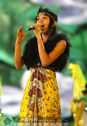 谈莉娜印度歌曲热舞.广西新闻网记者 陶媛摄