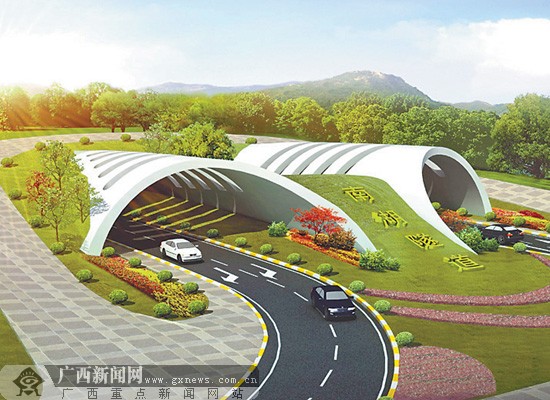 图为青山双拥路口隧道洞口效果图.记者 徐庆成翻拍