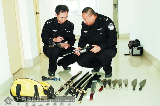 南宁警方严查非法携带危险品