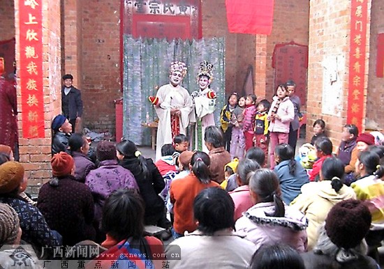 宾阳师公戏内容有趣 春节期间开演市民可前往观看