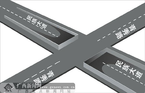 民族-青秀路口将进行简易立交改造.