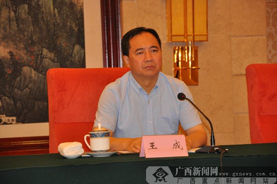 山西省发改委副主任王成介绍情况.广西新闻网 记者 黄新跃 摄