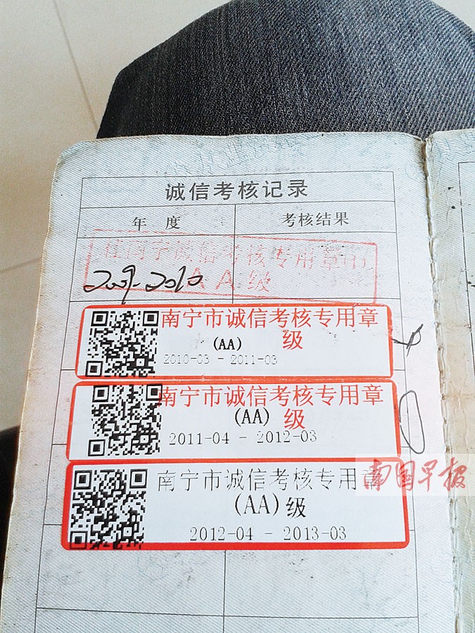 多交钱后,司机们的资格证很快就顺利贴上"诚信考核"过关的标签.