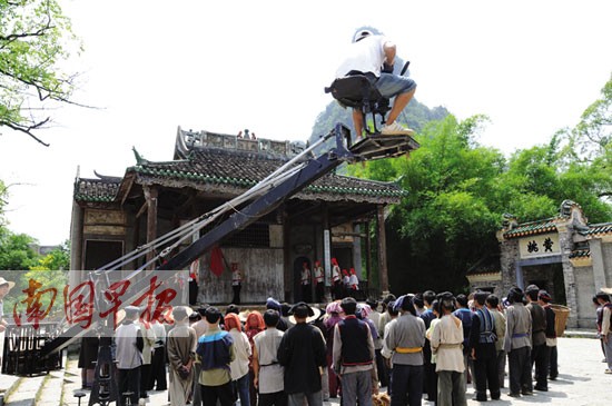 電視劇《紅七軍》在黃姚拍攝. 受訪者供圖