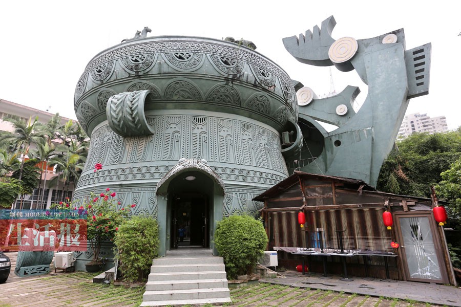 南宁市文物苑铜鼓造型建筑很有特色.(来源:广西新闻网-当代生活报)