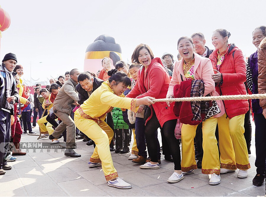 高清:2016年春节期间广西各地民俗活动