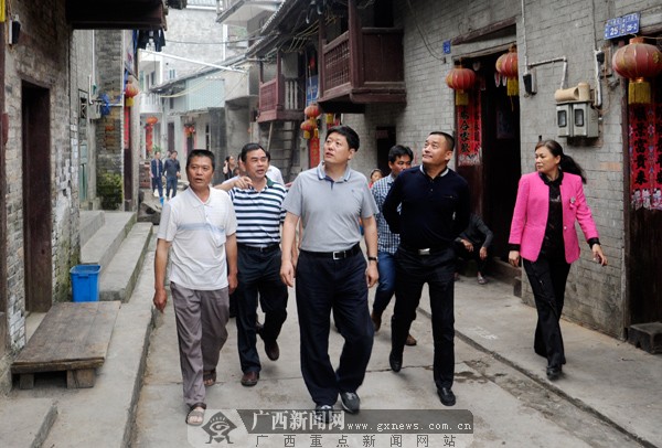 自治区环保厅檀庆瑞厅长一行调研扶贫工作.
