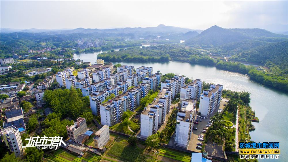 鸟瞰防城港航拍防城区魅力防城江312