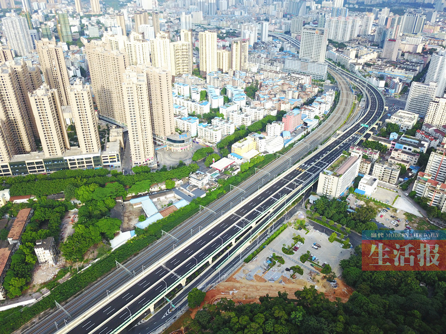 南宁东西向快速路部分路段通车 快环-园湖路5分钟