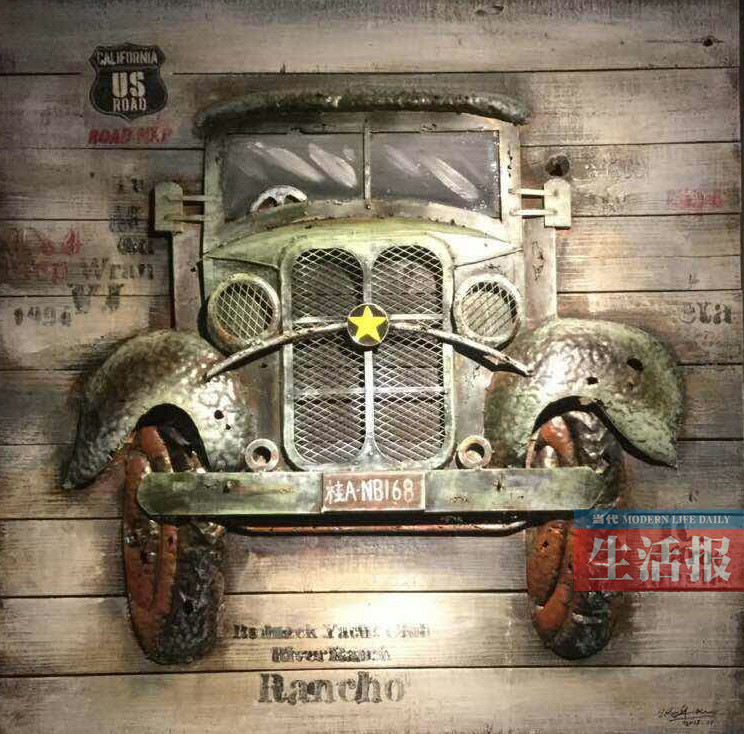 广西铁皮画达人:制作铁皮画 很神奇很好玩(组图)