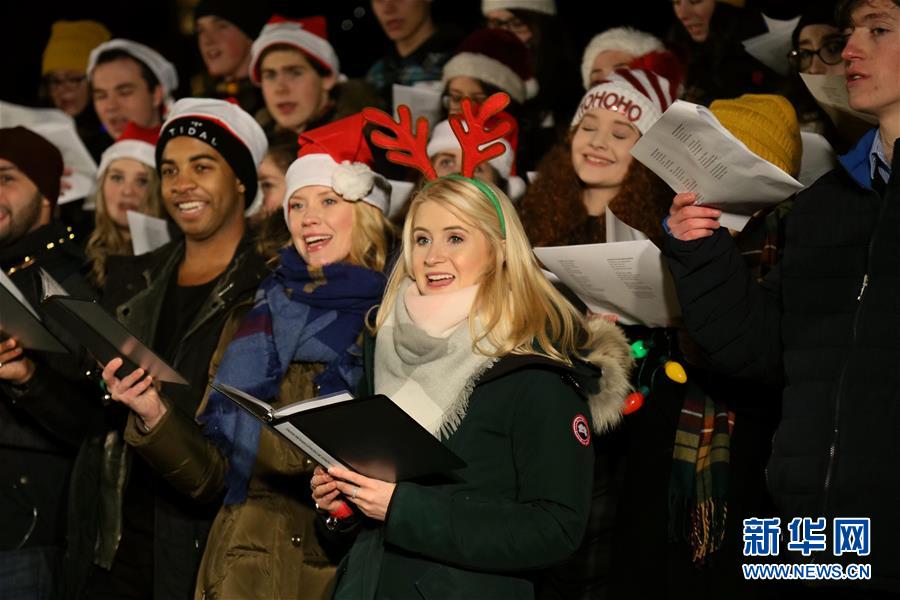 芝加哥千禧公园的圣诞欢歌